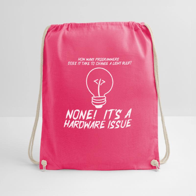 Funny Programmers Light Bulb Hardware Statement Drawstring Bag
