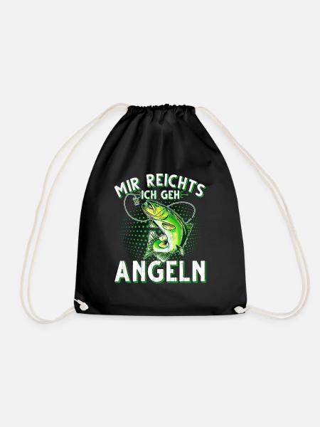 Mir Reichts Ich Geh Angeln Fischen Angler - Turnbeutel - Schwarz
