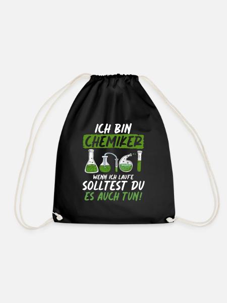 Ich Bin Chemiker Wenn Ich Laufe Solltest Du Es - Turnbeutel - Schwarz