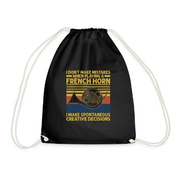 Je ne fais pas d’erreurs en jouant un Français Horn P - Sac de sport léger - noir - Devant