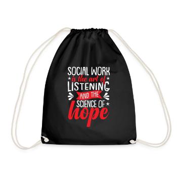 Mois du travailleur social - Sac de sport léger - noir - Devant