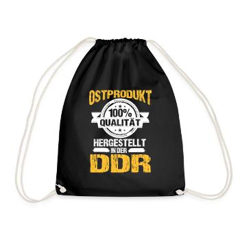 Ostprodukt Ostdeutscher Spruch DDR Ostdeutschland - Turnbeutel - Schwarz - Vorne
