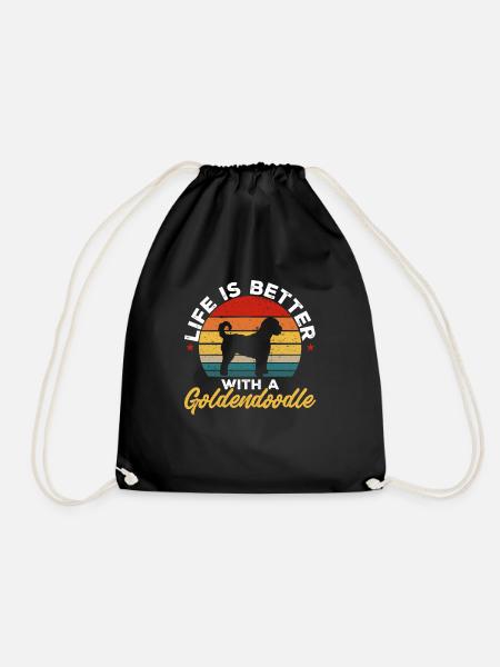 Goldendoodle Doodle Hund - Turnbeutel - Schwarz