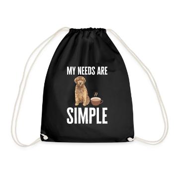 Goldendoodle Doodle Hund - Turnbeutel - Schwarz - Vorne
