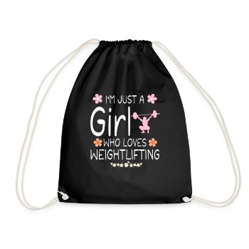 I m Just A Girl Who Loves Weightlifting - Sac de sport léger - noir - Devant