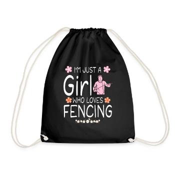 I m Just A Girl Who Loves Fencing - Sac de sport léger - noir - Devant