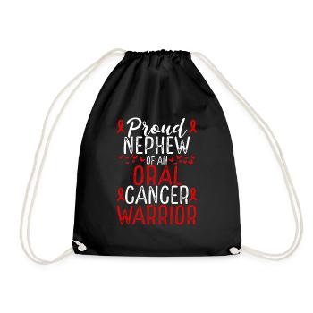 Oral Cancer Awareness Movement for Nephew Ribbon - Turnbeutel - Schwarz - Vorne