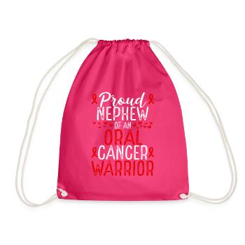 Mouvement de sensibilisation au cancer buccal pour le ruban du neveu - Sac de sport léger - fuchsia - Devant