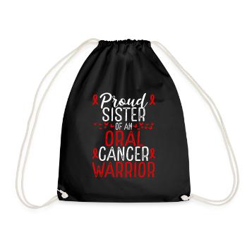 Oral Cancer Awareness Movement for Sister Ribbon - Turnbeutel - Schwarz - Vorne