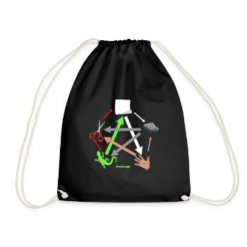 Papier de pierre Ciseaux Lézard Reptile Herpétologie H - Sac de sport léger - noir - Devant
