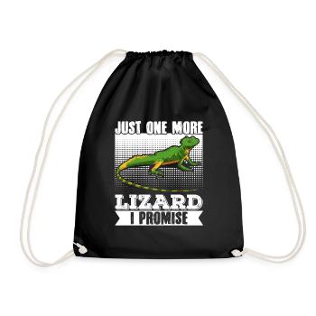 Lizard Gecko Reptile Herpetology Herpetologist - Drawstring Bag - black - Front