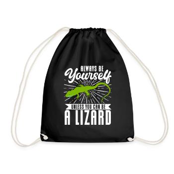 Lizard Reptile Herpetology Herpetologist - Drawstring Bag - black - Front