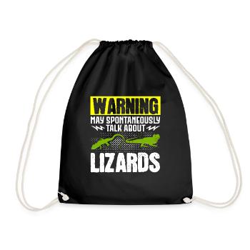 Lizards Reptiles Herpetology Herpetologist Eidec - Drawstring Bag - black - Front