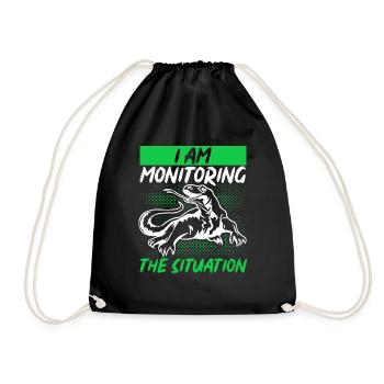Lizard Reptile Herpetology Herpetologist - Drawstring Bag - black - Front
