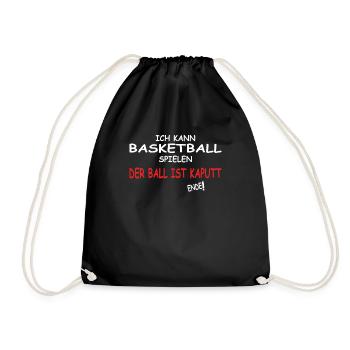 Basketball Geschenkidee Sport Design - Turnbeutel - Schwarz - Vorne