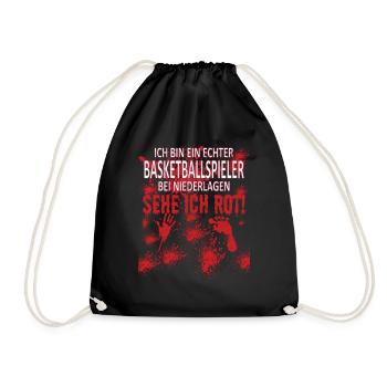 Basketball Geschenkidee Sport Design - Turnbeutel - Schwarz - Vorne