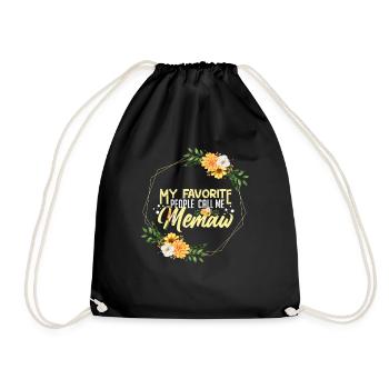 Lustig Meine Lieblingsleute nennen Memaw - Turnbeutel - Schwarz - Vorne