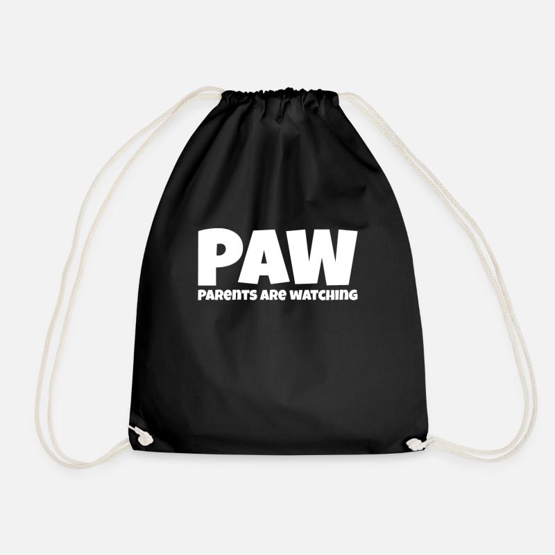 Parents are watching - Drawstring Bag - black
