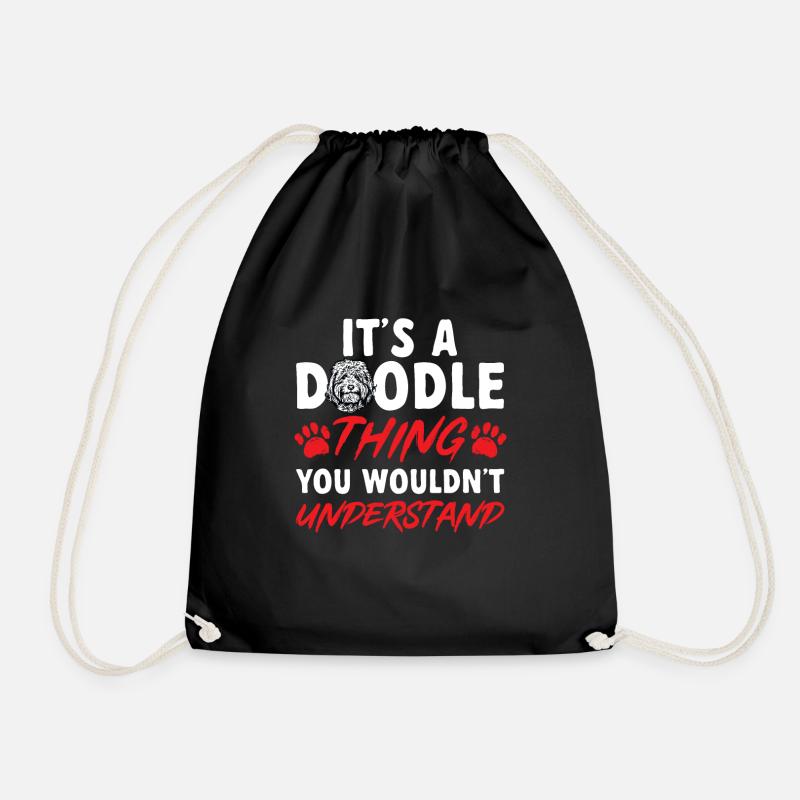 Goldendoodle Doodle Hund - Turnbeutel - Schwarz