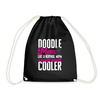 Chien Doodle Black Goldendoodle - Sac de sport léger - noir - Devant