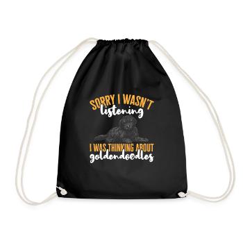 Chien Doodle Black Goldendoodle - Sac de sport léger - noir - Devant