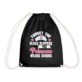 Forget the glass slippers nurse - Drawstring Bag - black - Front