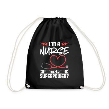 Infirmière Médecine infirmière - Sac de sport léger - noir - Devant