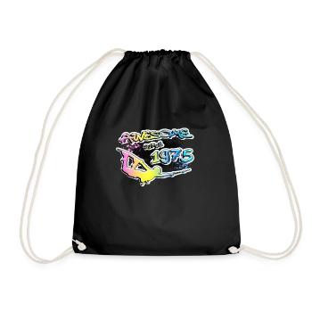 Awesome since 1975. Wakeboard Lifestyle Vintage - Turnbeutel - Schwarz - Vorne
