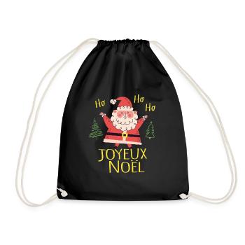 Joyeux Noël Ho Ho Ho - Sac de sport léger - noir - Devant