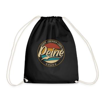 Peine Echte Legenden leben in Peineer - Turnbeutel - Schwarz - Vorne