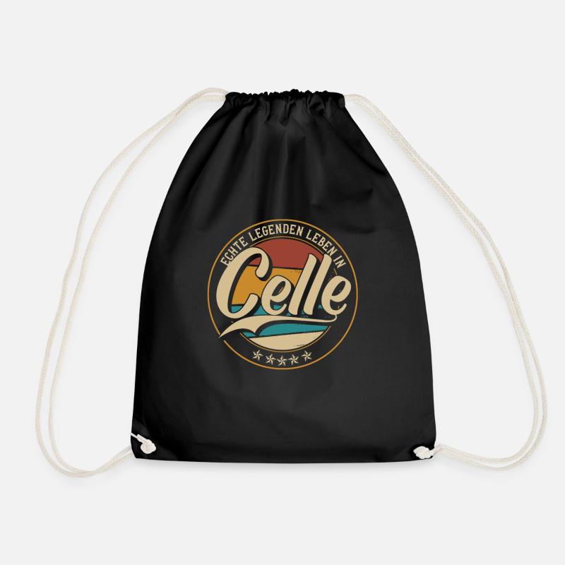 Celle Echte Legenden leben in Celler - Turnbeutel - Schwarz