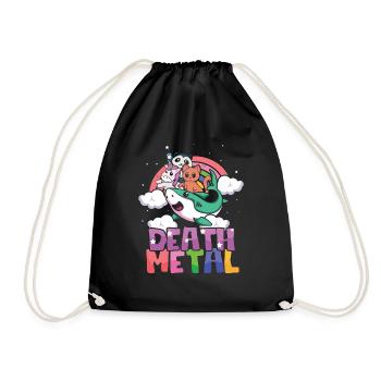 Requin Licorne Panda Chat Amour Métal Musique Rock - Sac de sport léger - noir - Devant