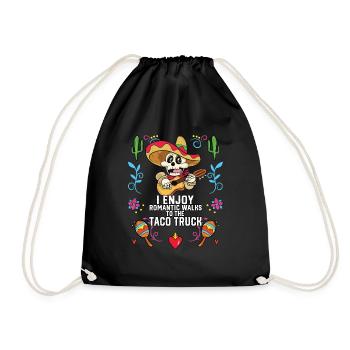 I Enjoy Romantic Walks To Taco Truck Taco Eater - Turnbeutel - Schwarz - Vorne