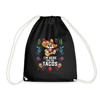Je suis ici pour les tacos mangeur de tacos cuisine mexicaine - Sac de sport léger - noir - Devant