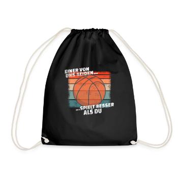Basketball Geschenkidee Sport Design - Turnbeutel - Schwarz - Vorne