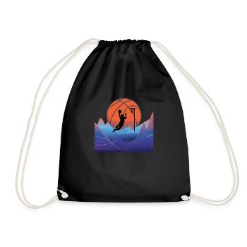 Basketball Geschenkidee Sport Design - Turnbeutel - Schwarz - Vorne
