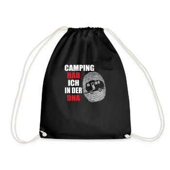 Camper Gift Idea Camping - Drawstring Bag - black - Front