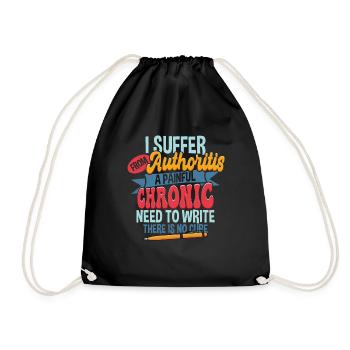 Ecrire Humour Écrivain Auteur Drôle - Sac de sport léger - noir - Devant
