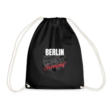 Berlin City Map Citymap Map - Drawstring Bag - black - Front