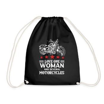 Aimez une femme et plusieurs motos moto - Sac de sport léger - noir - Devant