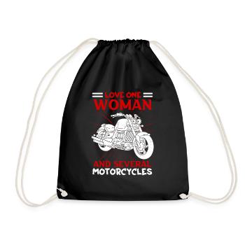 Aimez une femme et plusieurs motos moto - Sac de sport léger - noir - Devant