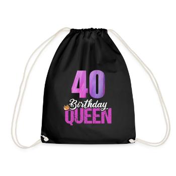 40 ans 40 anniversaire Anniversaire Reine d’anniversaire - Sac de sport léger - noir - Devant