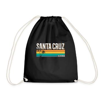 Santa Cruz California Summer Sun Palms Strand - Turnbeutel - Schwarz - Vorne