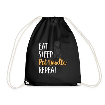 Chien Doodle Black Goldendoodle - Sac de sport léger - noir - Devant