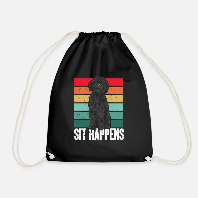 Black Goldendoodle Doodle Hund - Turnbeutel - Schwarz