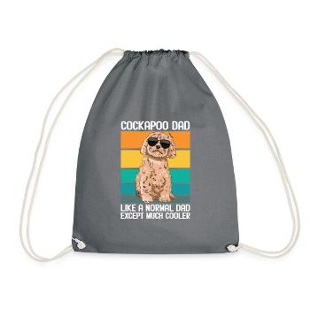 Cockapoo Hund - Turnbeutel - Grau - Vorne