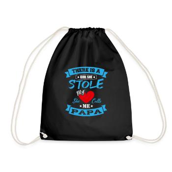 Il ya une fille qu'elle a volé mon cœur, elle - Sac de sport léger - noir - Devant