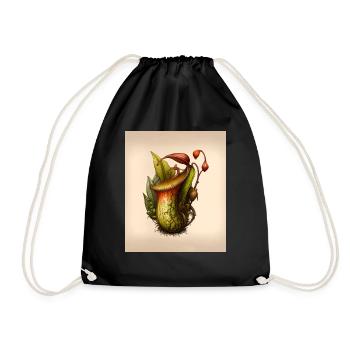 Carnivorous Plants House Plant Graphic Bug Eating - Turnbeutel - Schwarz - Vorne