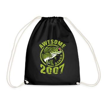 Génial depuis 2007. Angel, l’anniversaire du pêcheur - Sac de sport léger - noir - Devant