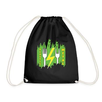 Rock Sign Funny Fork Metal Kid Music Lover Rocker - Turnbeutel - Schwarz - Vorne